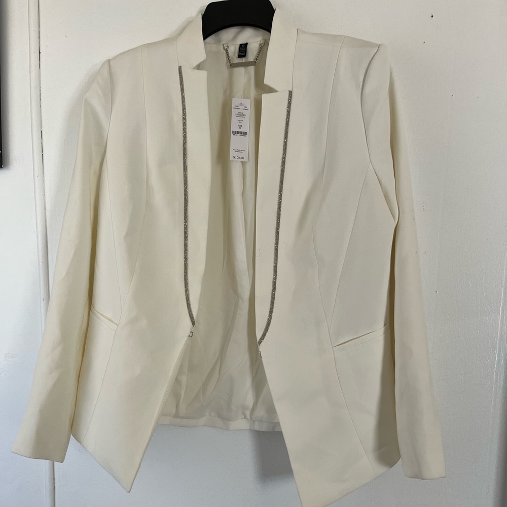 Halogen White Black Womens Blazer - Picture 3 of 10